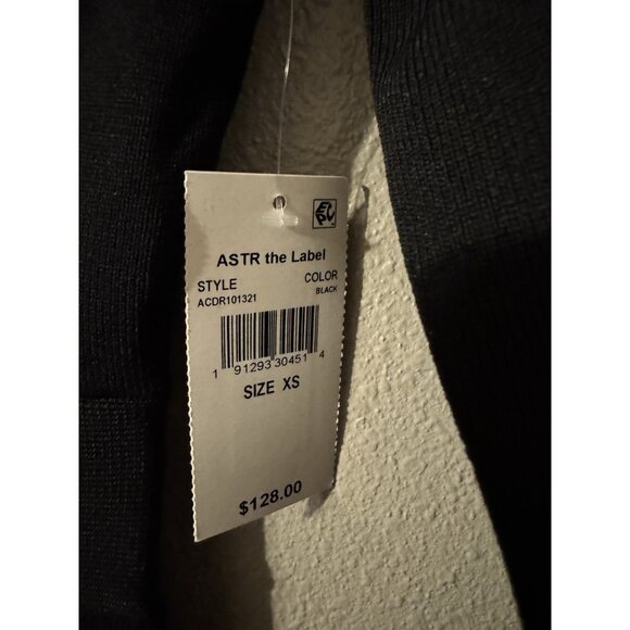 ASTR the Label XS Jovie Knit Bodycon Sweater Dress Black Lace Up Open Front NEW - Picture 11 of 13
